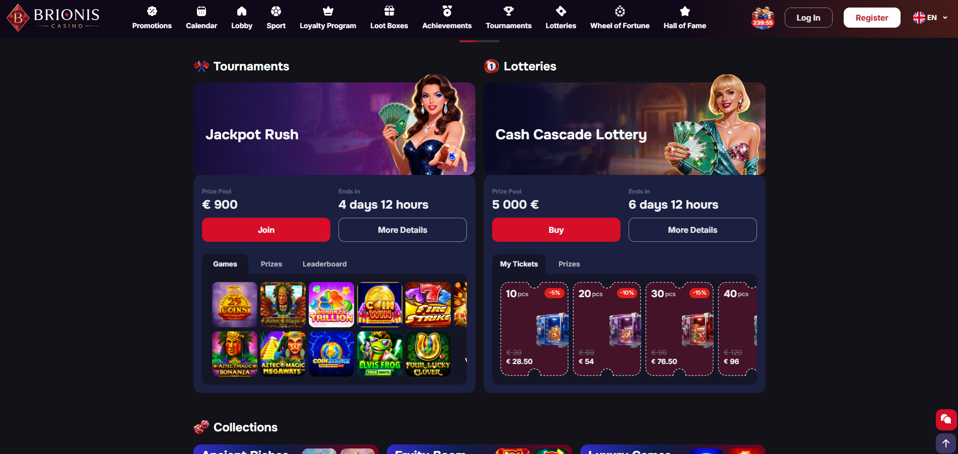 Brionis Casino Bonus